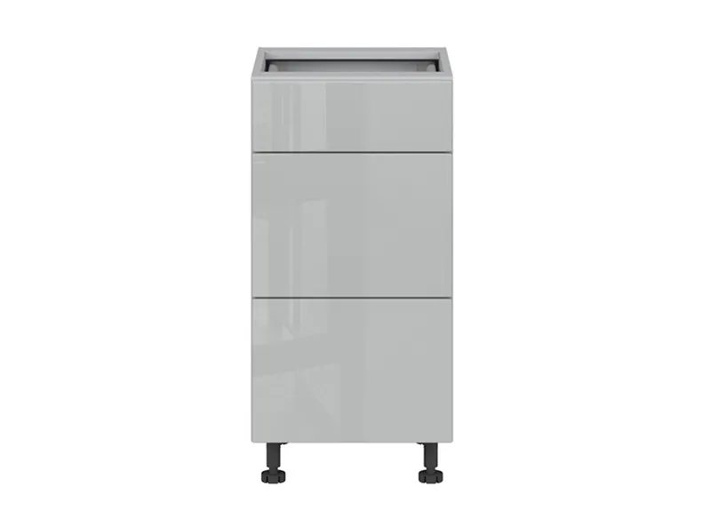 BRW Базовый шкаф для кухни Top Line 40 см с ящиками плавного закрывания серый глянец, серый гранола/серый глянец TV_D3S_40/82_2STB/STB-SZG/SP фото №1