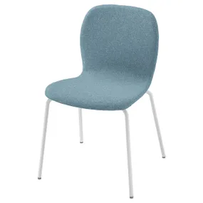 IKEA KARLPETTER КАРЛЬПЕТТЕР, стілець, ГУННАРЕД світло-синій / СЕФАСТ білий 294.814.71 фото