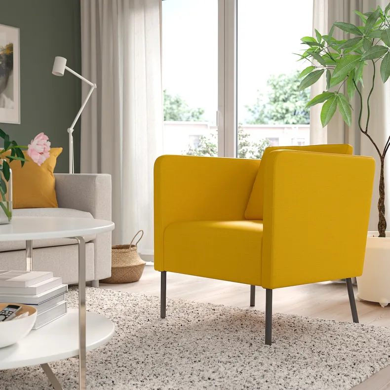 IKEA EKERÖ ЭКЕРЁ, кресло, Шифтебу желтый 002.628.79 фото №2