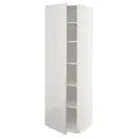 IKEA METOD МЕТОД, высокий шкаф с полками, белый / светло-серый, 60x60x200 см 494.559.37 фото thumb №1