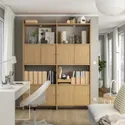 IKEA LÅDMAKARE, комбинация с раздвижными дверями, с 2 полками/имит. дуб, 159x35x212 см 295.646.78 фото thumb №6