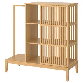 IKEA NORDKISA НОРДКИЗА, открытый гардероб / раздвижная дверь, бамбук, 120x123 см 304.394.76 фото