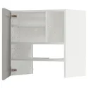 IKEA METOD МЕТОД, настінн шаф д / витяжки з полиц / дверц, білий / світло-сірий Lerhyttan, 60x60 см 295.053.30 фото thumb №1