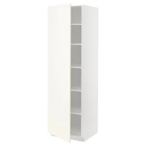 IKEA METOD МЕТОД, высокий шкаф с полками, белый / Вальстена белый, 60x60x200 см 695.073.08 фото