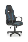 Крісло комп'ютерне офісне обертове HALMAR RAGNAR, чорний / синій фото
