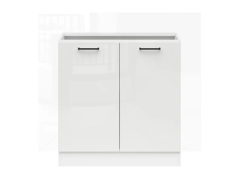 BRW Junona Line базовый шкаф для кухни 60 см мел глянец, белый/мелкозернистый белый глянец D2D/60/82_BBL-BI/KRP фото №1