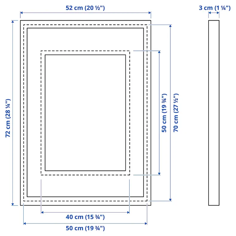 IKEA RÖDALM РЕДАЛЬМ, рамка, чорний, 50x70 см 705.489.25 фото №6