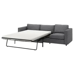 IKEA VIMLE ВИМЛЕ, 3-местный диван-кровать, Lejde серо-черный 295.372.89 фото