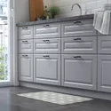 IKEA GÅNGPASSAGE ГОНГПАССАГЕ, кухонний килимок, сірий / білий, 45x70 см 105.730.84 фото thumb №2