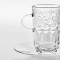 IKEA SÄLLSKAPLIG СЭЛЛЬСКАПЛИГ, чашка с блюдцем, прозрачное стекло / узор, 7 кл 504.780.04 фото thumb №4