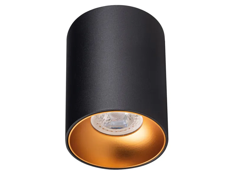 BRW Алюминиевый накладной светильник Riti в черном и золотом цвете 086803 фото №1