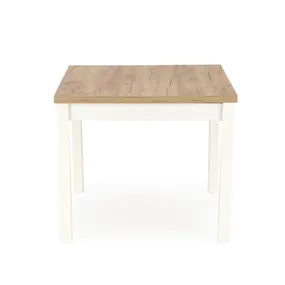 Кухонний стіл HALMAR TIAGO 90-125x90 см дуб крафт, білий фото