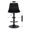 Барный стул бархатный MEBEL ELITE ARCOS 2 Velvet, черный фото thumb №11