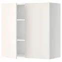 IKEA METOD МЕТОД, навісна шафа з полицями / 2 дверцят, білий / ВЕДДІНГЕ білий, 80x80 см 394.576.06 фото thumb №1