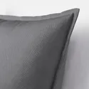 IKEA GURLI ГУРЛІ, чохол на подушку, темно-сірий, 50x50 см 004.746.97 фото thumb №2