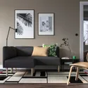 IKEA LILLEHEM ЛІЛЛЕХЕМ, модульний кутовий диван, 2-місний, ГУННАРЕД темно-сірий/деревина 495.363.02 фото thumb №2