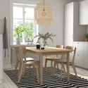 IKEA SKANSNÄS СКАНСНЭС / LISABO ЛИСАБО, стол и 4 стула, Шпон светлого бука / ясень, 150 / 205 см 895.615.25 фото thumb №2