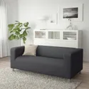 IKEA KLIPPAN КЛІППАН, 2-місний диван, ВІССЛЕ сірий 790.106.14 фото thumb №2