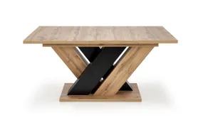 Складной стол HALMAR BRANDON 160-200/90 см дуб вотан/черный фото