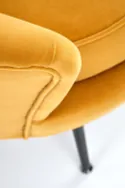 М'яке крісло HALMAR AMORINITO 2 гірчичний/золотий фото thumb №7