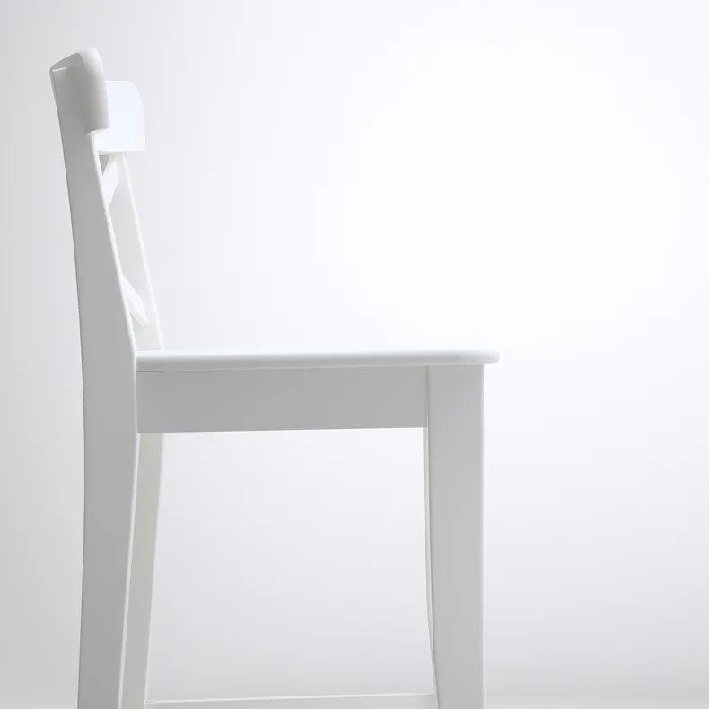 IKEA INGOLF ИНГОЛЬФ, стул барный, белый, 74 см 001.217.66 фото №3