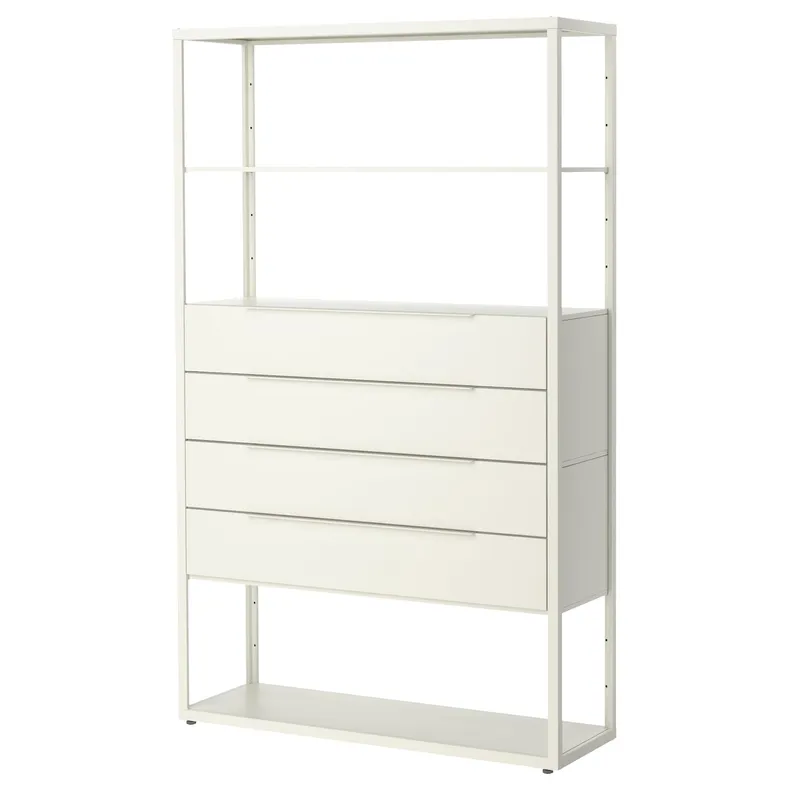 IKEA FJÄLKINGE ФЬЄЛЬКІНГЕ, стелаж із шухлядами, білий, 118x35x193 см 999.325.40 фото №1