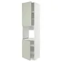 IKEA METOD МЕТОД, висока шафа для дух, 2 дверцят / пол, білий / Стенсунд світло-зелений, 60x60x240 см 894.864.56 фото