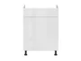 BRW Кухонный шкаф под мойку Top Line 60 см с выдвижным ящиком soft-close белый глянец, альпийский белый/глянцевый белый TV_DKS_60/82_STB/B-BAL/BIP фото
