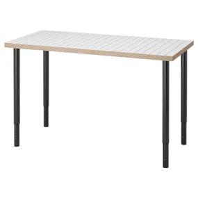 IKEA LAGKAPTEN ЛАГКАПТЕН / OLOV ОЛОВ, письменный стол, белый антрацит / черный, 120x60 см 895.084.20 фото