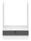 BRW Кухонный шкаф для встраиваемого духового шкафа Junona Line 60 см графит, белый/графит DPK/60/82_BBL-BI/GF фото thumb №1