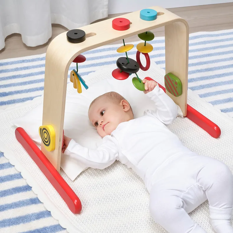 IKEA LEKA ЛЕКА, тренажер для немовлят, береза/різнокольоровий 701.081.77 фото №2