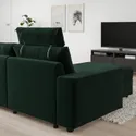 IKEA VIMLE ВИМЛЕ, 3-местный диван с козеткой, с широкими подлокотниками с подголовником/Djuparp темно-зеленый 094.326.84 фото thumb №2