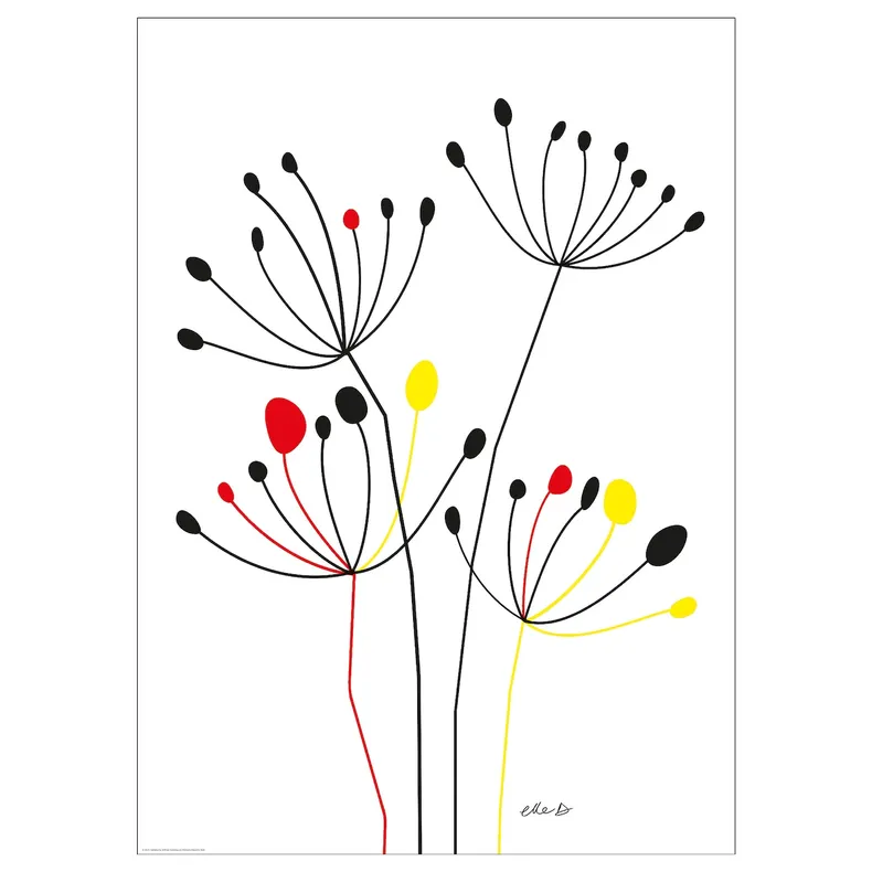 IKEA BILD БІЛЬД, постер, танцюючі головки часнику, 50x70 см 904.418.48 фото №1