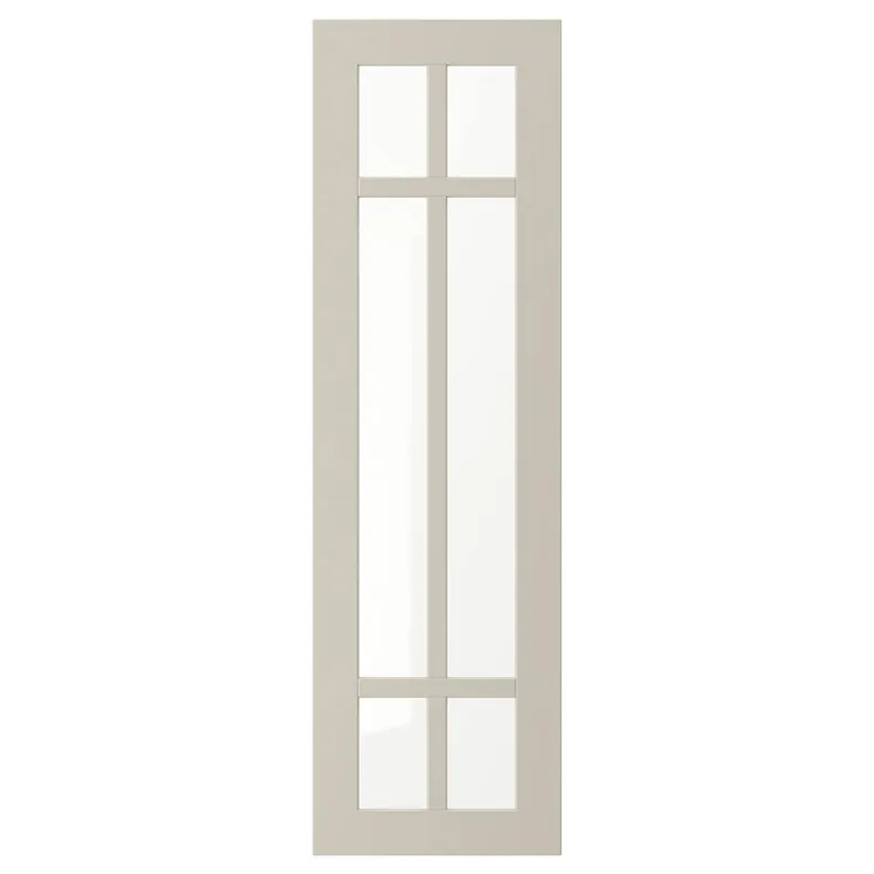 IKEA STENSUND СТЕНСУНД, стеклянная дверь, бежевый, 30x100 см 604.532.01 фото №1
