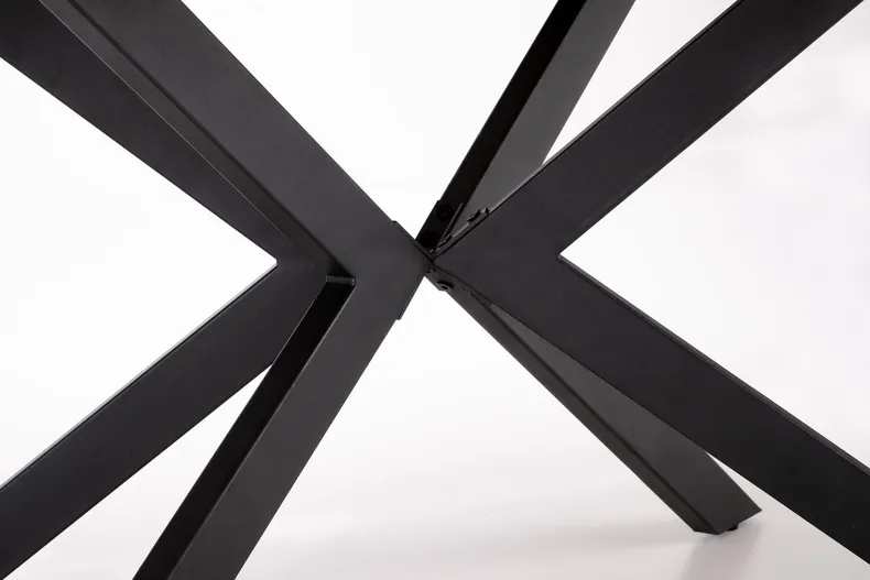 Обеденный стол раскладной HALMAR LEGARTO 160-200x90 см, столешница - натуральный дуб, ножка - черная фото №11