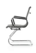 Офісне крісло HALMAR PRESTIGE SKID екошкіра, чорний фото thumb №6