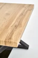 Журнальный столик деревянный HALMAR XENA, квадратный 60x60 см, черный/натуральный фото thumb №6