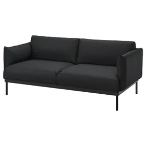 IKEA ÄPPLARYD ЕППЛАРЮД, 2-місний диван, ГУННАРЕД чорний/сірий 405.750.29 фото