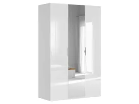BRW Шкаф трехдверный Flex 150 см с зеркалом белый глянец, зеркало/белый глянец SZAFA_ZESTAW_22-BI/BLP/SZ фото