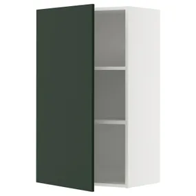 IKEA METOD МЕТОД, навесной шкаф с полками, белый/Гавсторп темно-зеленый, 60x100 см 795.569.87 фото