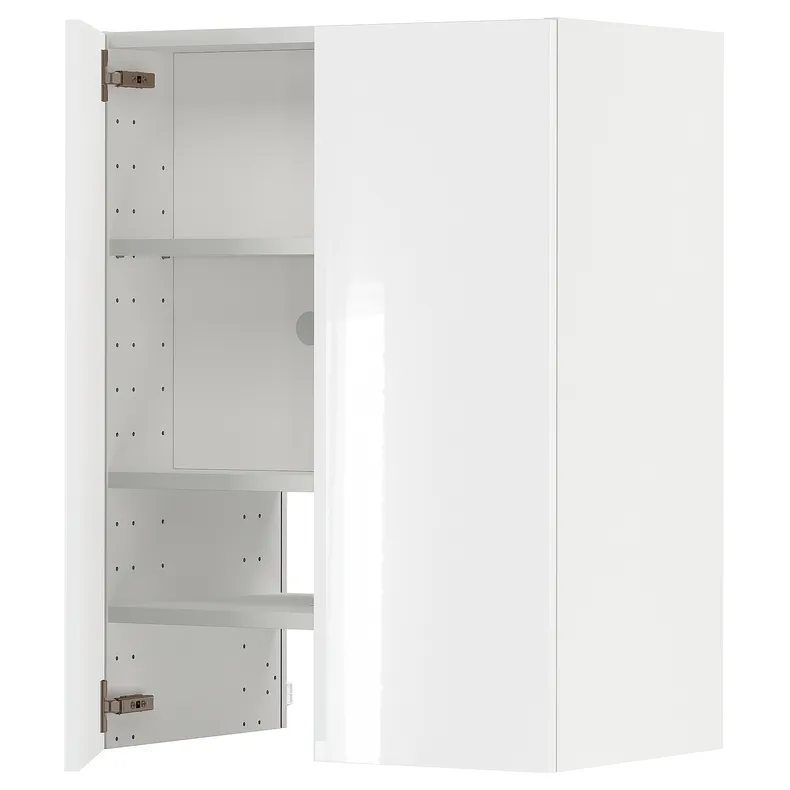 IKEA METOD МЕТОД, навесной шкаф д / вытяжки / полка / дверь, белый / светло-серый, 60x80 см 395.045.37 фото №1