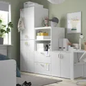 IKEA SMÅSTAD СМОСТАД / PLATSA ПЛАТСА, шафа, білий / білий, 180x57x181 см 594.860.71 фото thumb №2