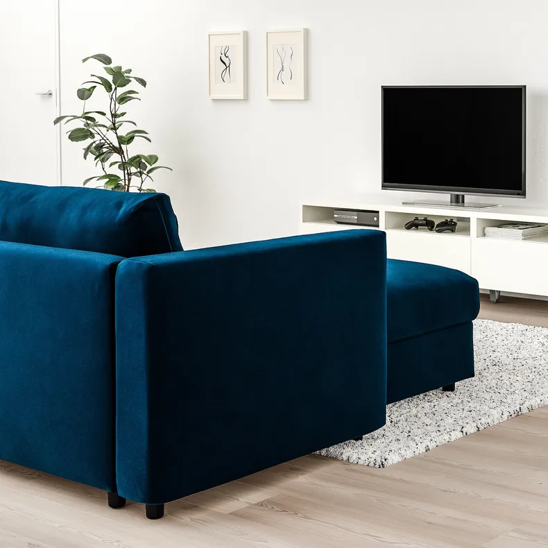 IKEA VIMLE ВИМЛЕ, 5-местный угловой диван, с шезлонгом/Джупарпом темно-зелено-голубого цвета 994.341.41 фото №2