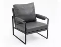 Крісло м'яке з металевим каркасом SIGNAL FOCUS Buffalo, екошкіра: сірий фото thumb №1