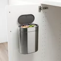 IKEA BROGRUND БРОГРУНД контейнер с крышкой для мусора, нержавеющая сталь, 4 L фото thumb №3