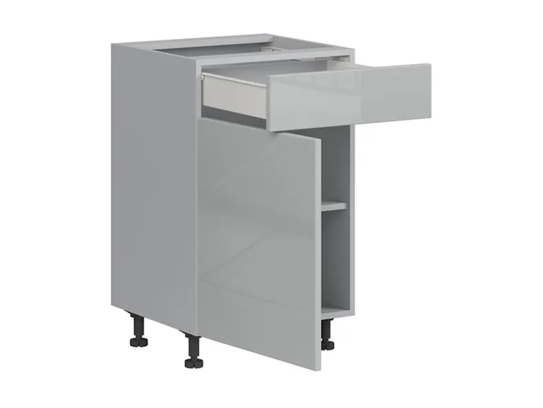 BRW Top Line кухонный базовый шкаф 50 см левый с ящиком серый глянцевый, серый гранола/серый глянец TV_D1S_50/82_L/SMB-SZG/SP фото №3