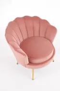 Мягкое кресло HALMAR AMORINITO светло-розовый/золотой фото thumb №6