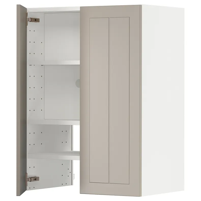 IKEA METOD МЕТОД, навесной шкаф д / вытяжки / полка / дверь, белый / Стенсунд бежевый, 60x80 см 995.045.39 фото №1