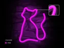 BRW Дитячий неоновий настінний світильник світлодіодний кіт рожевий 093783 фото thumb №4