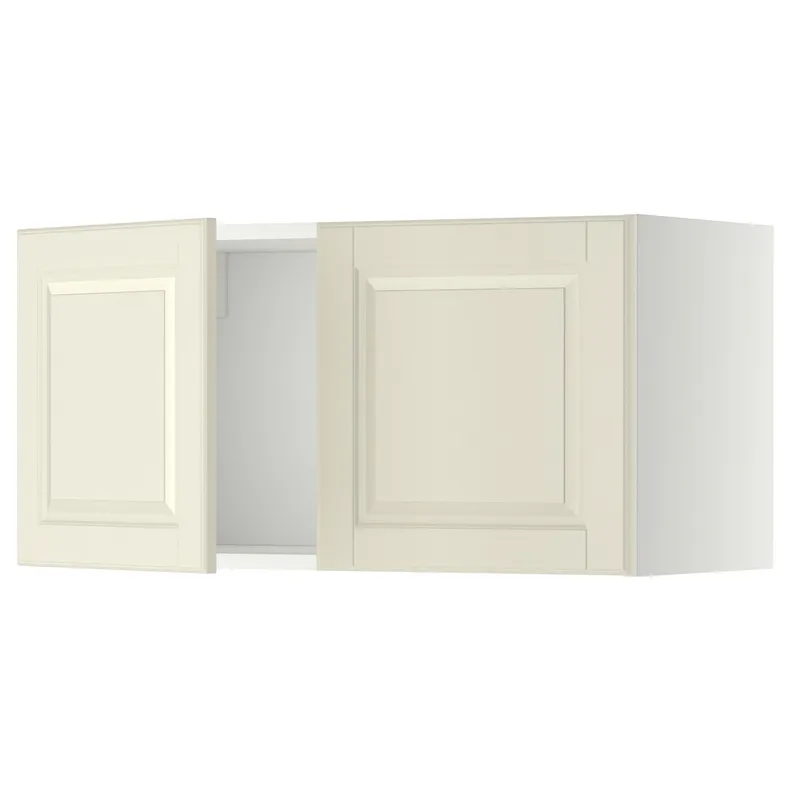 IKEA METOD МЕТОД, шафа навісна із 2 дверцятами, білий / БУДБІН кремово-білий, 80x40 см 094.672.92 фото №1